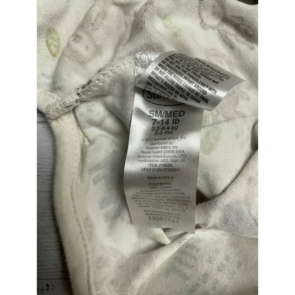 Summer infant‎ Swaddle me monkey giraffe lion Velcro swaddle blanket s/m 7-14lbs